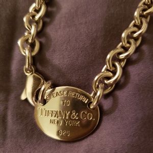 Tiffany & Co oval tag necklace